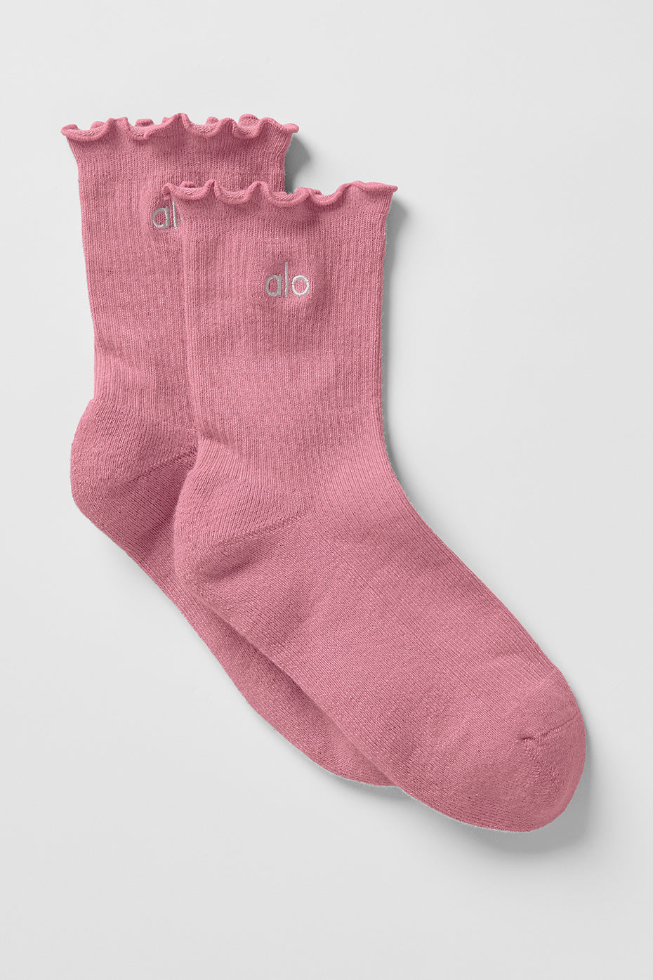 Women's Lettuce Edge Sock   Pink Wild Rose