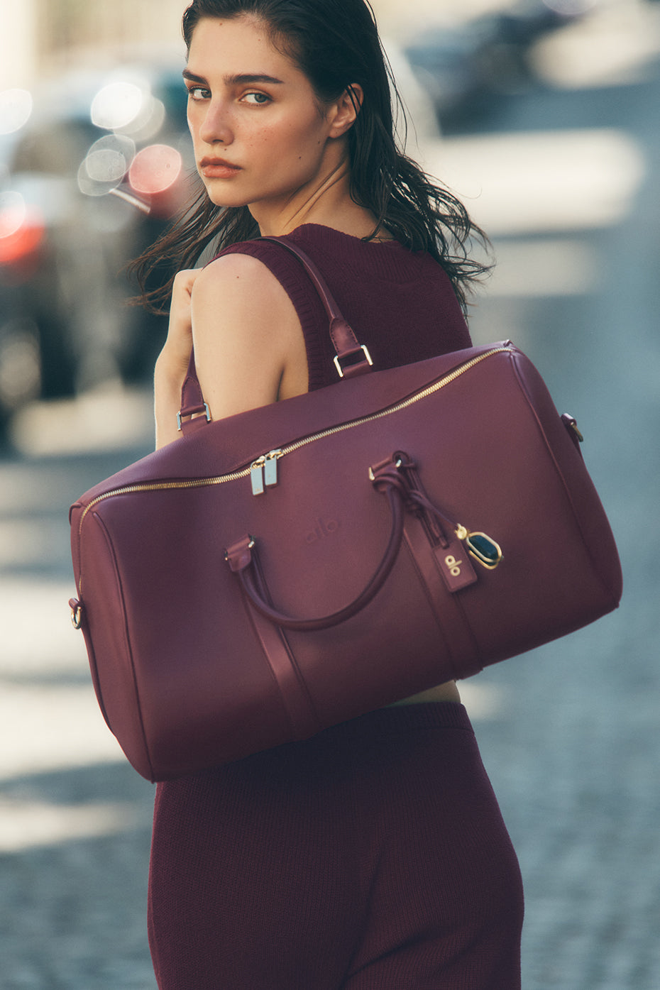 ALO Voyage Duffle   Bordeaux Leather