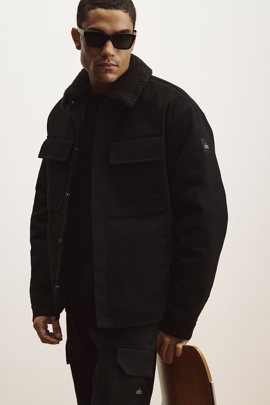 Canvas Utility Shacket   Black