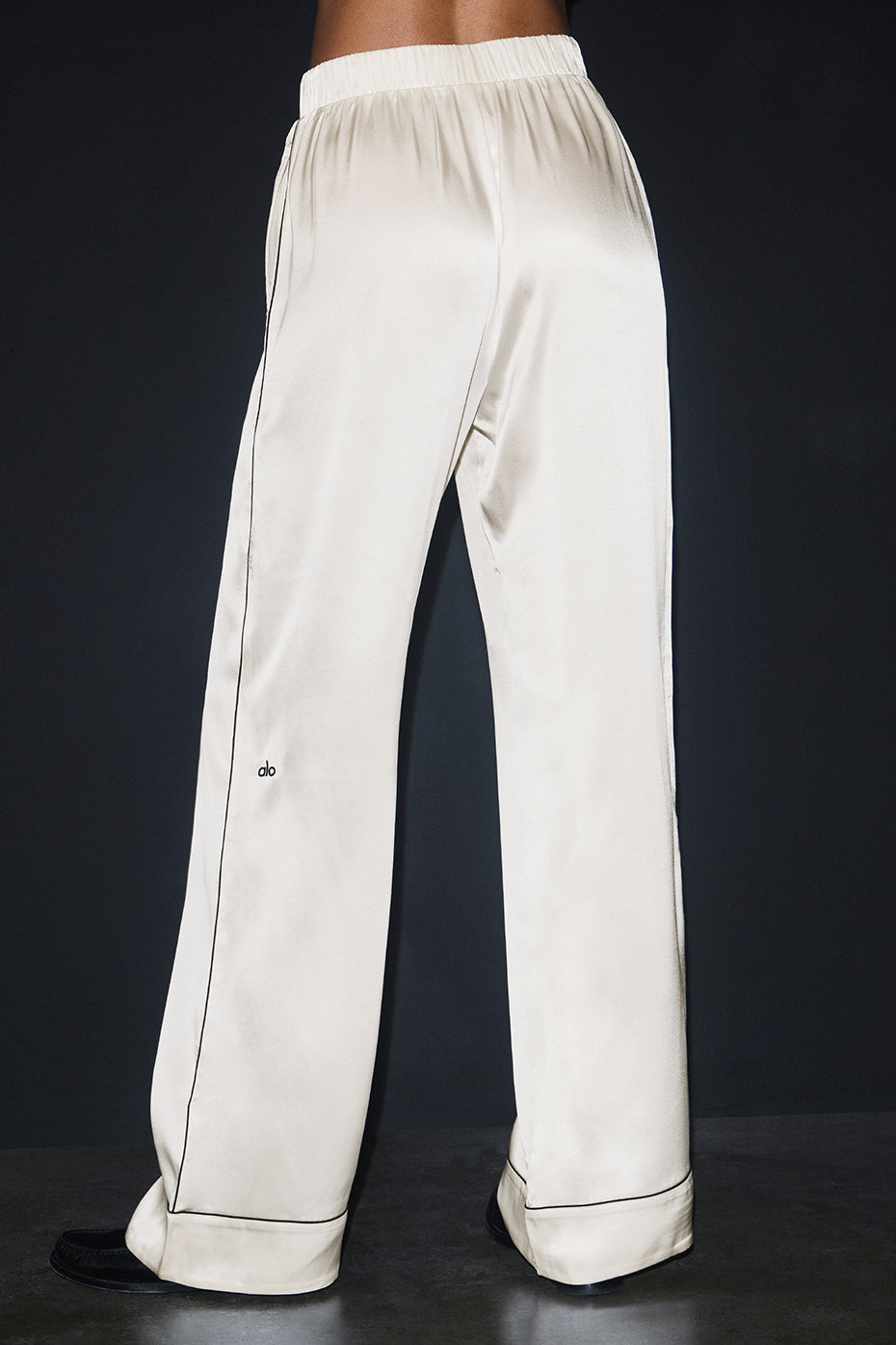 Alternative view of Courchevel Silk Pant   Ivory/Black