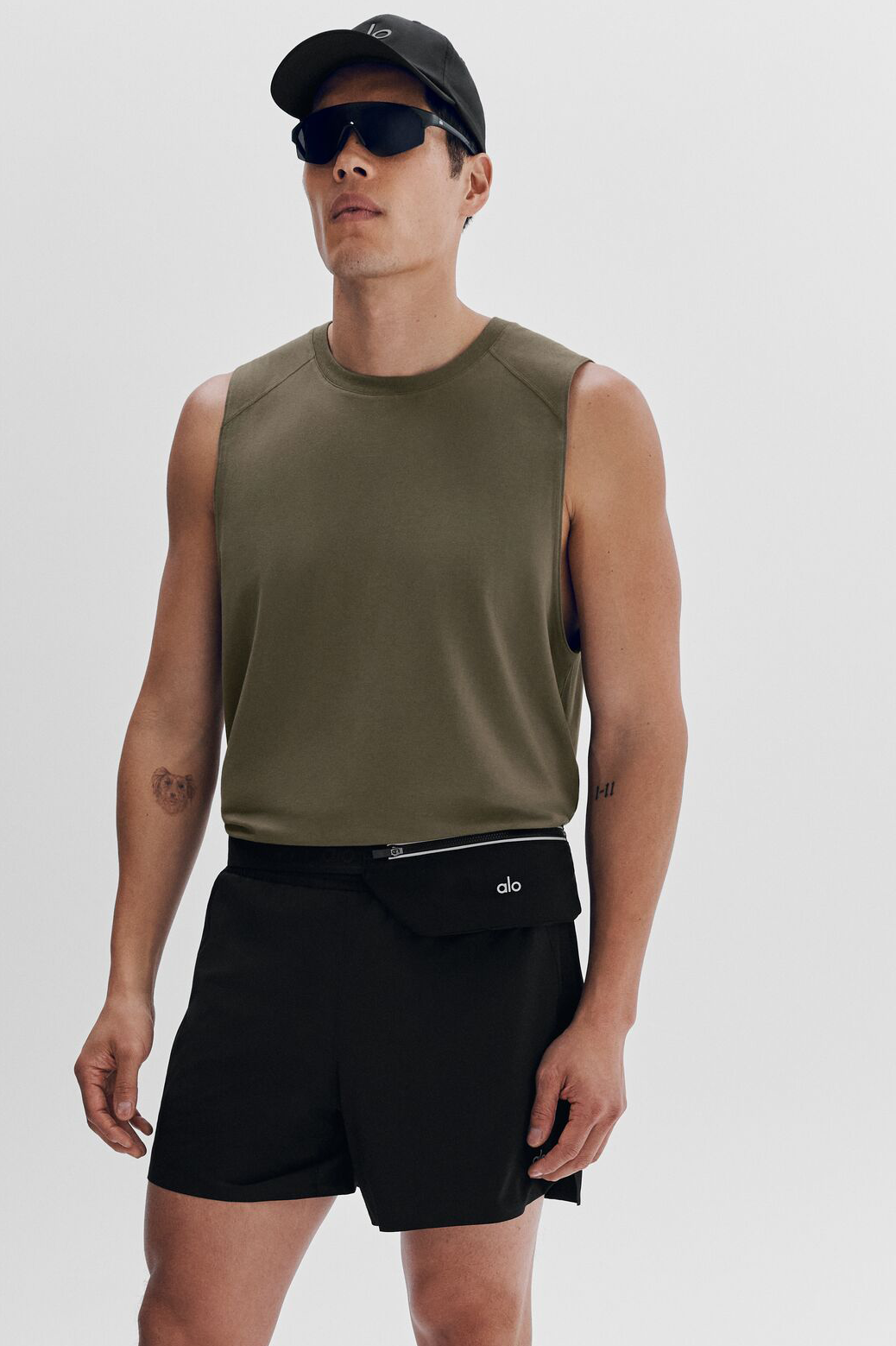 ALO Vapor Muscle Tank   Olive Tree