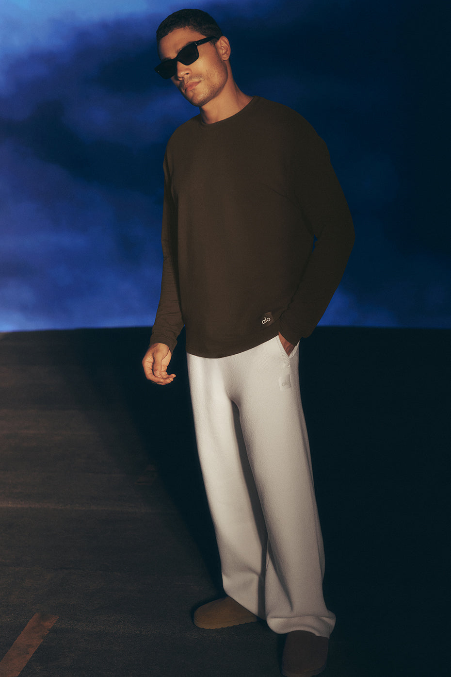 Scholar Straight Leg Sweatpant   Ivory