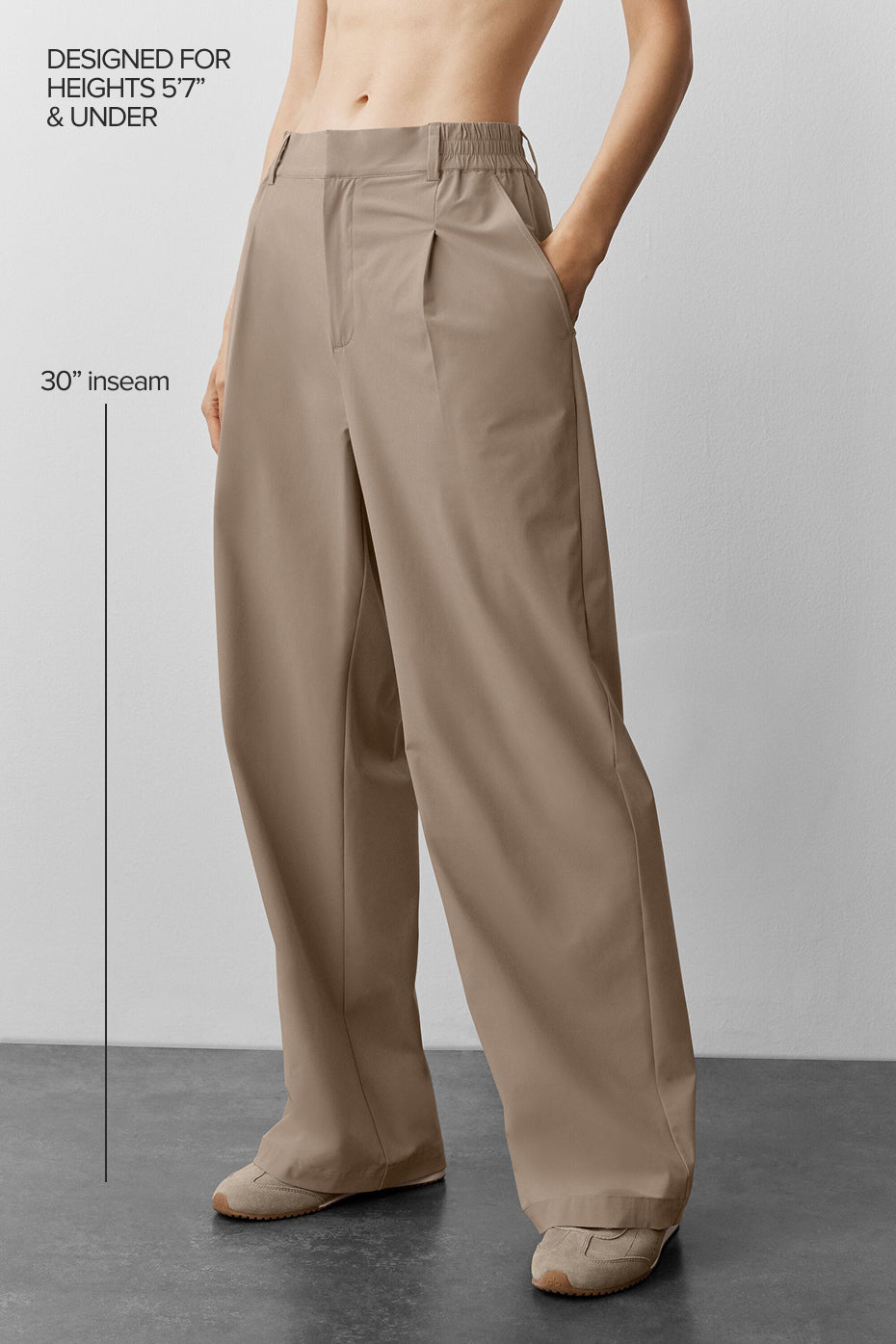 Alternative view of High Waist Pursuit Trouser (Regular)   Gravel