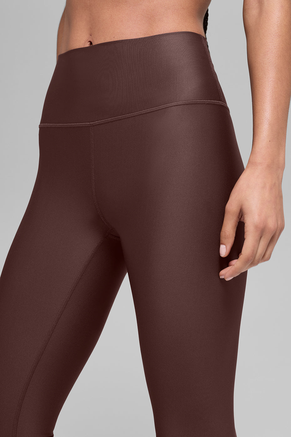 Alternative view of 7/8 High Waist Airlift Legging   Brownstone
