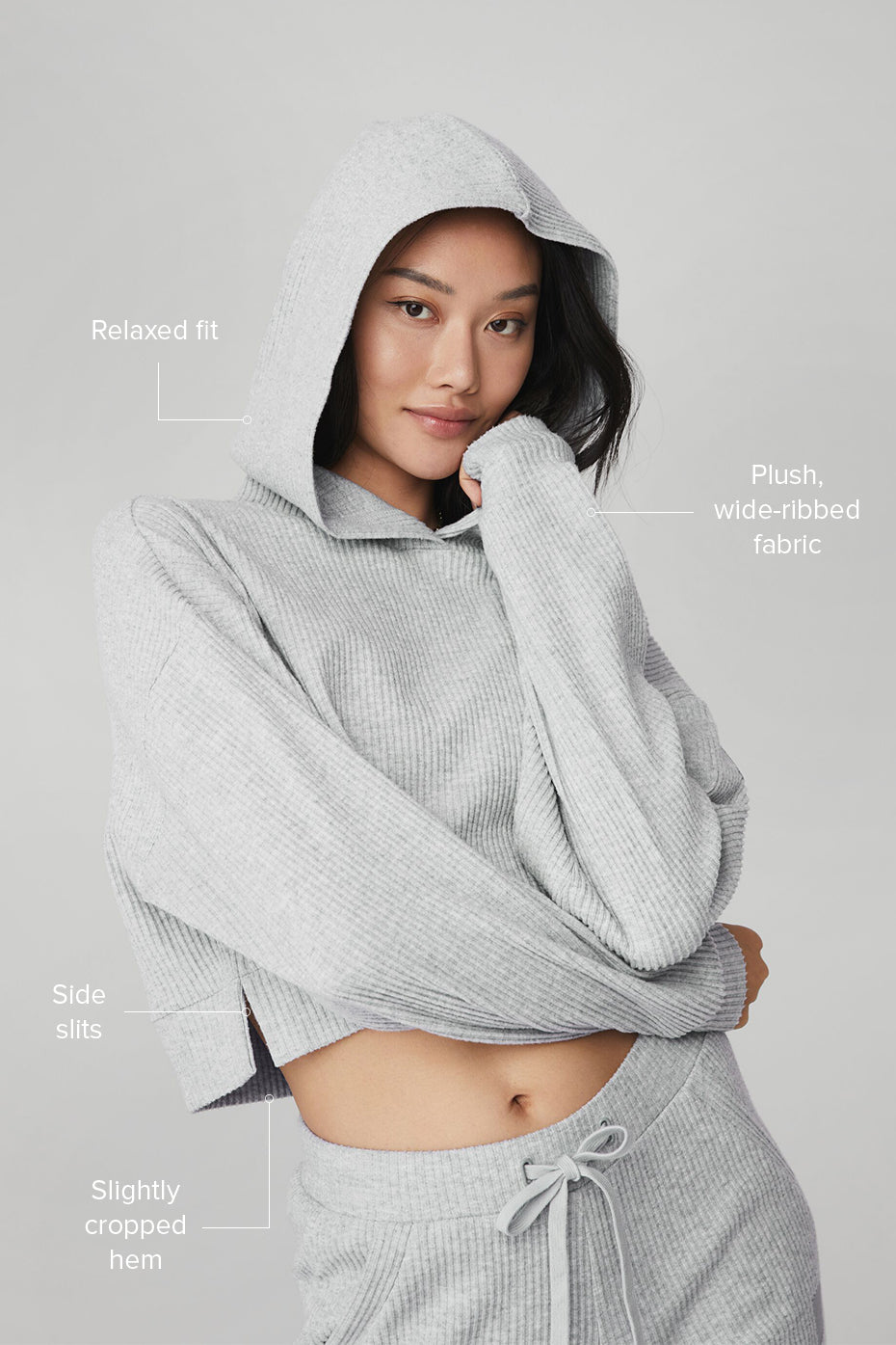 Alternative view of Muse Hoodie   Athletic Heather Grey