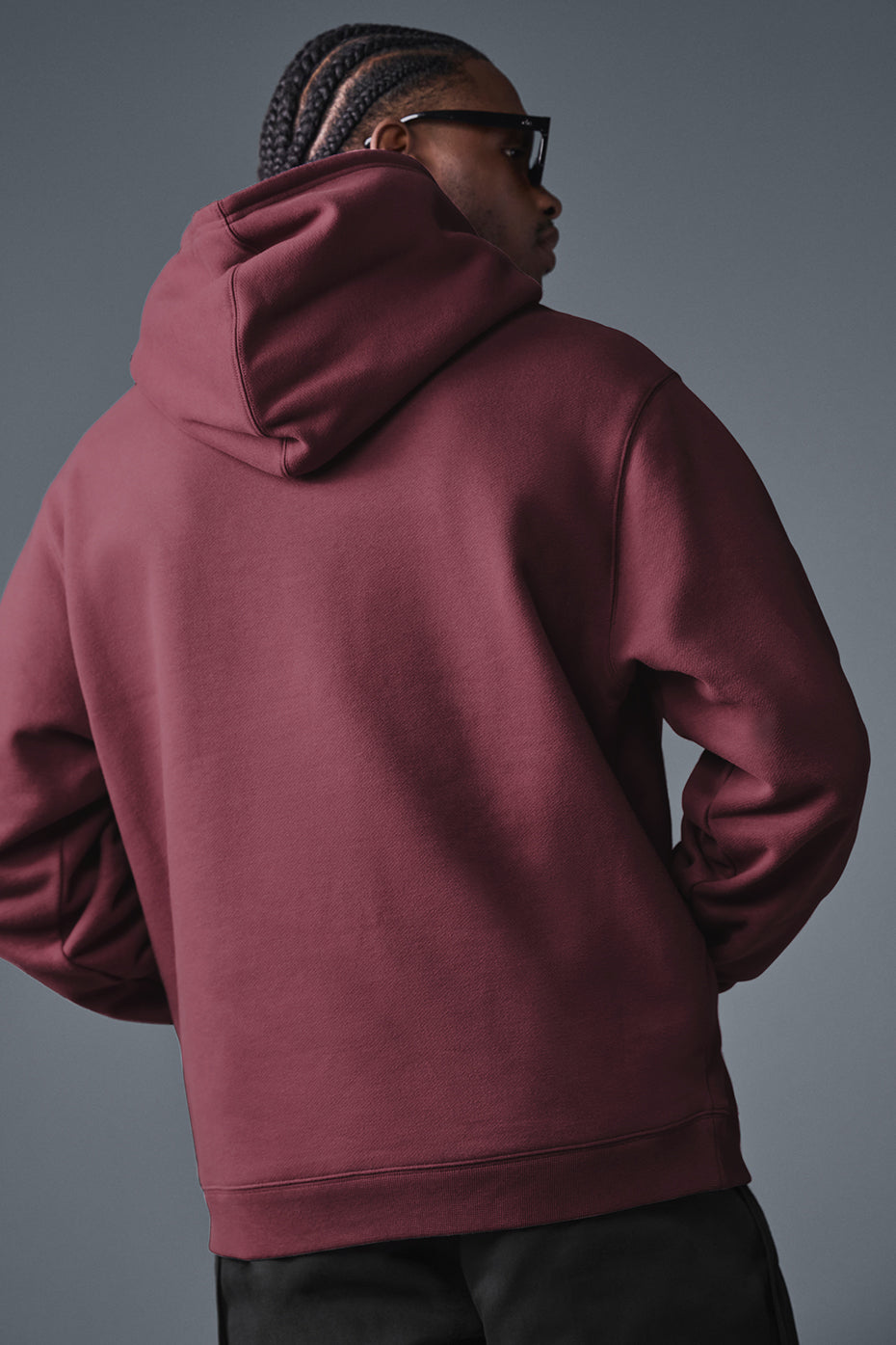 Alternative view of Renown Heavy Weight Hoodie   Burgundy Truffle