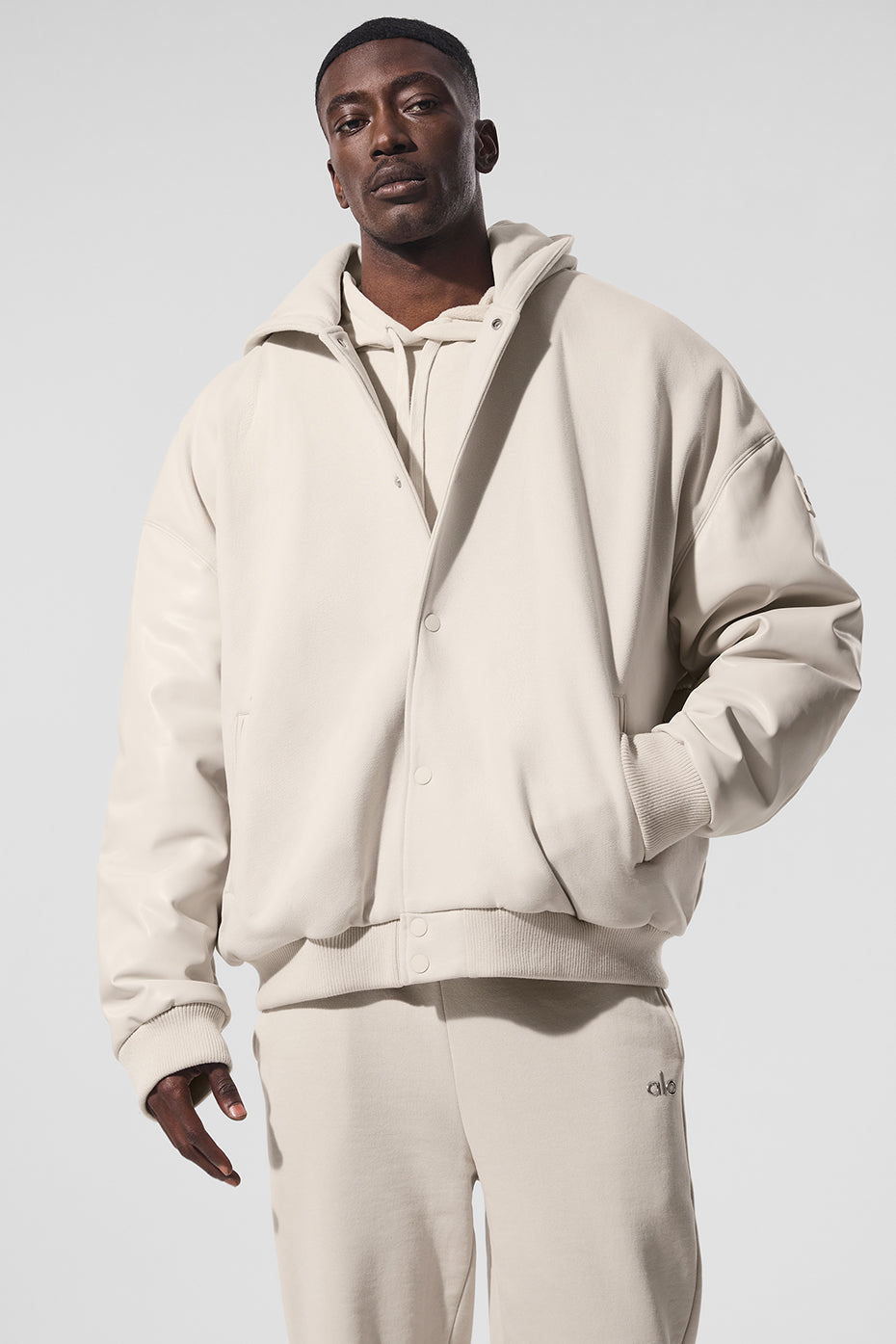 Select Hooded Bomber Jacket   Bone