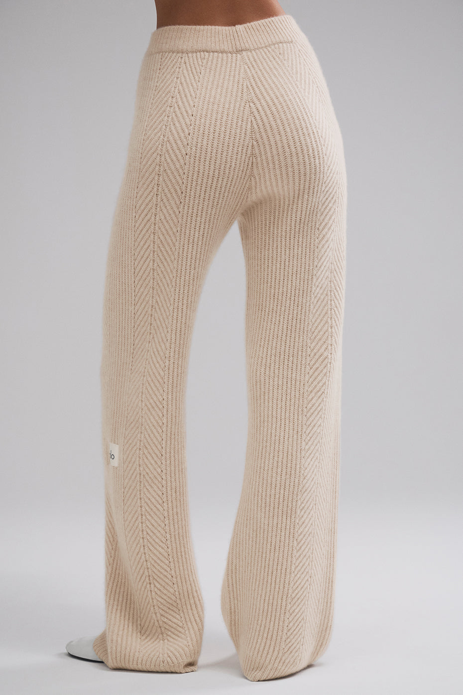 Alternative view of Winter Magic Cashmere Wide Leg Pant   Birch Heather