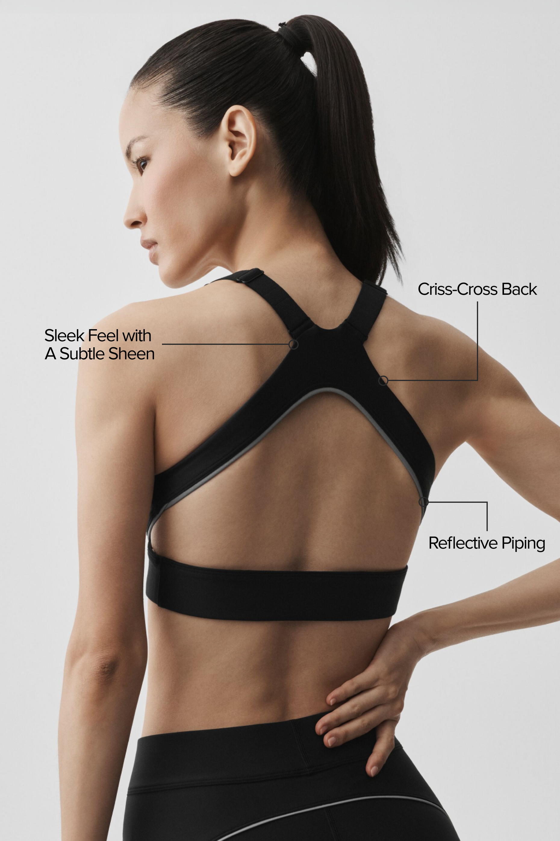Alternative view of Airlift Speedwork Bra   Black