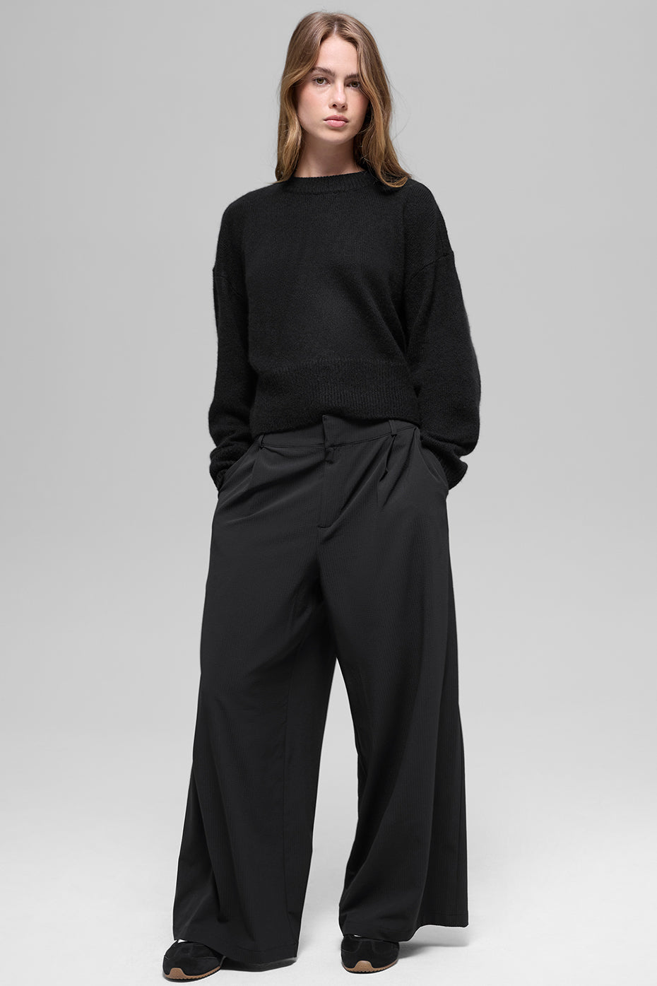 High Waist Dreamscape Trouser (Short)   Black