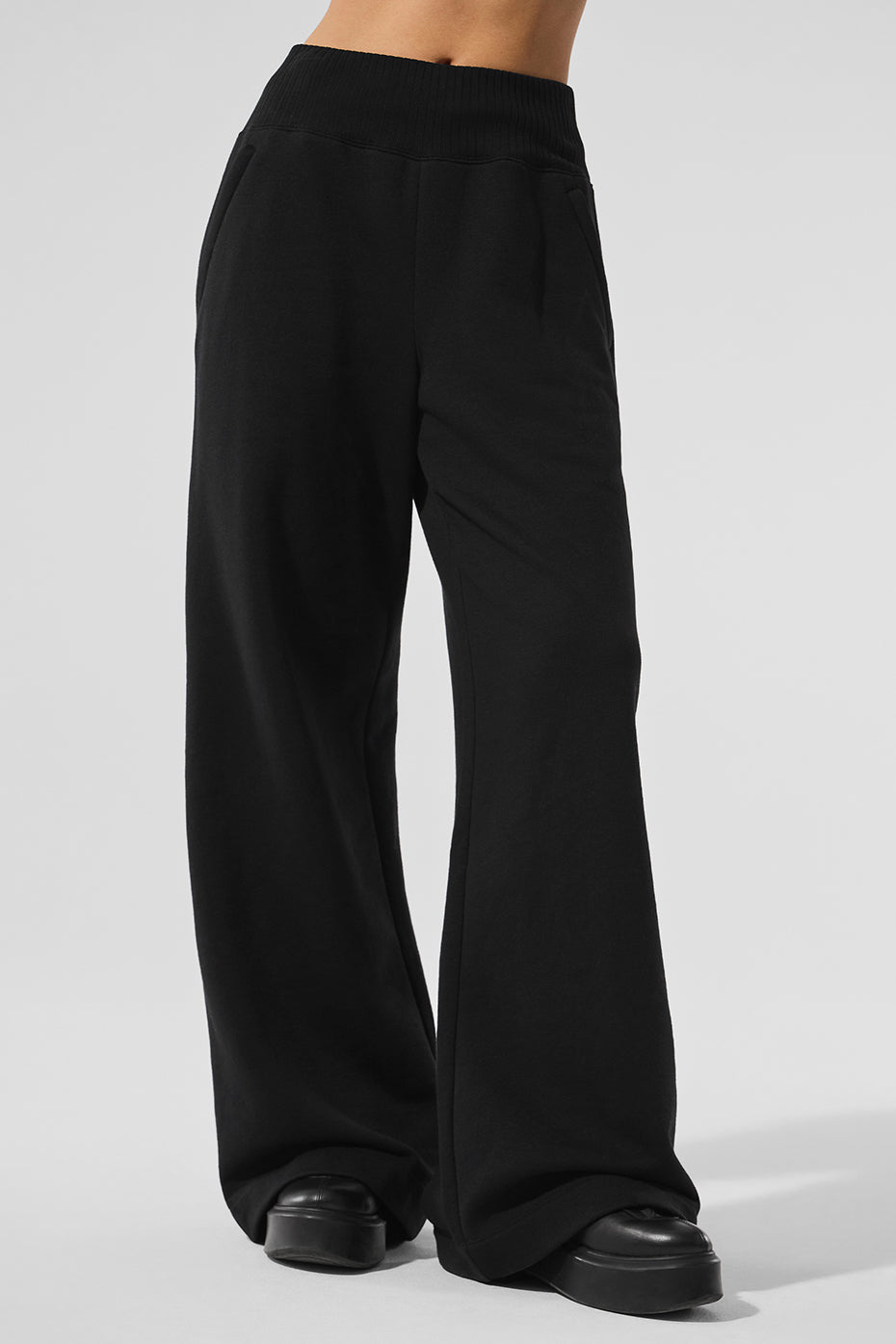 Serenity Wide Leg Sweatpant   Black