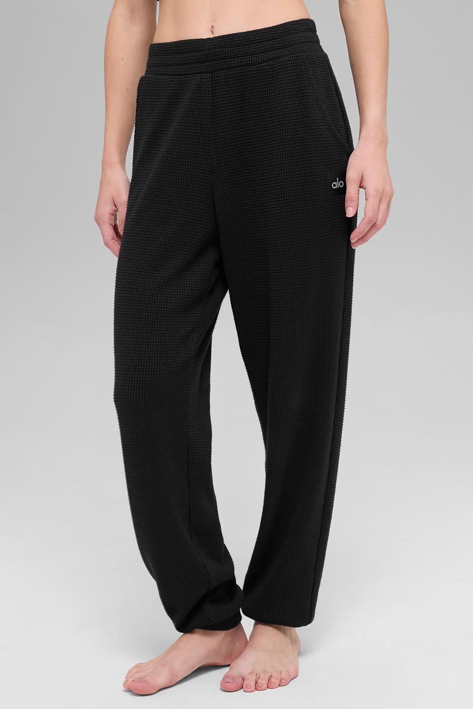 Waffle Weekend Escape Jogger   Black
