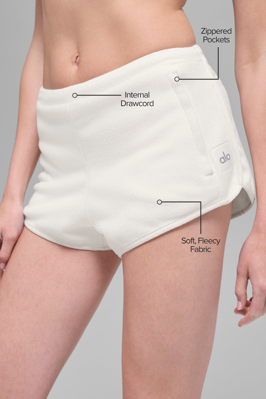 Alternative view of Polar Fleece Retreat Short   Ivory
