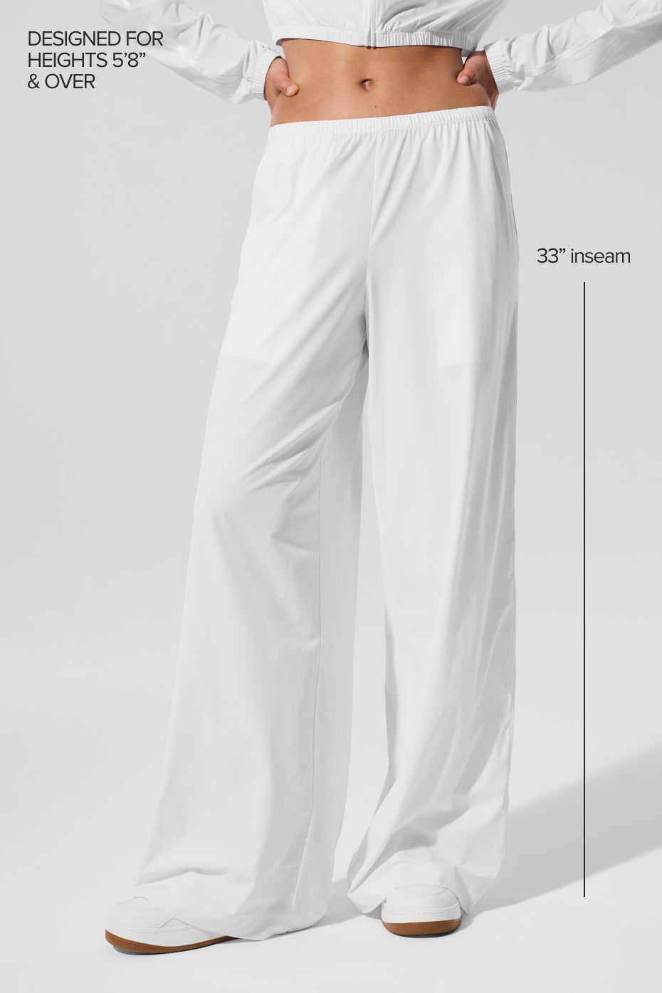 Alternative view of Breezy Wide Leg Pant (Long)   White
