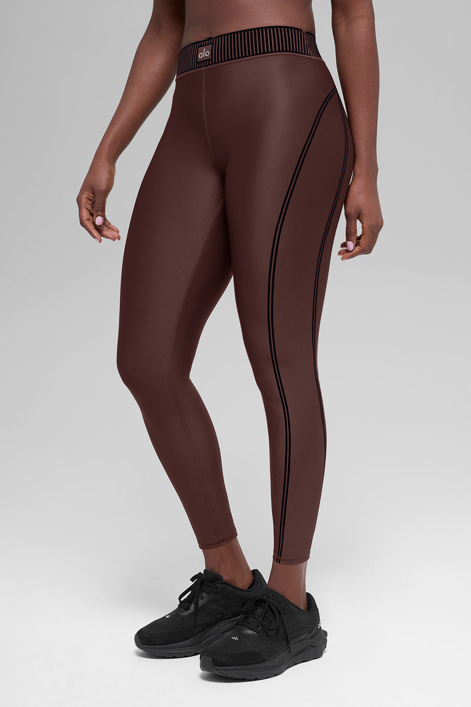 Airlift High Waist 7/8 Line Up Legging   Brownstone