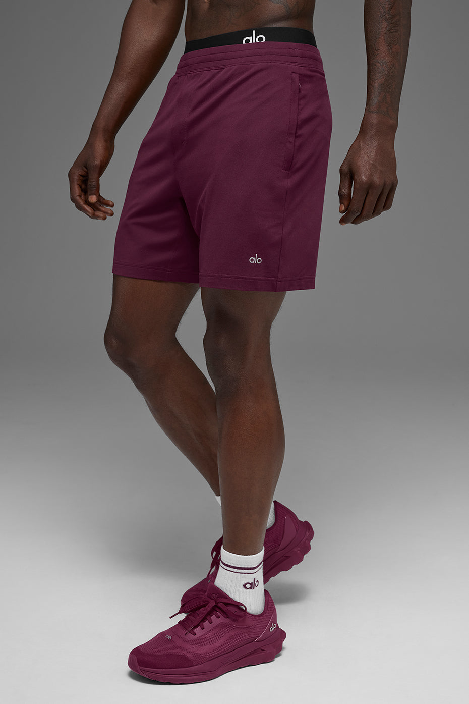 7" Conquer React Performance Short   Burgundy