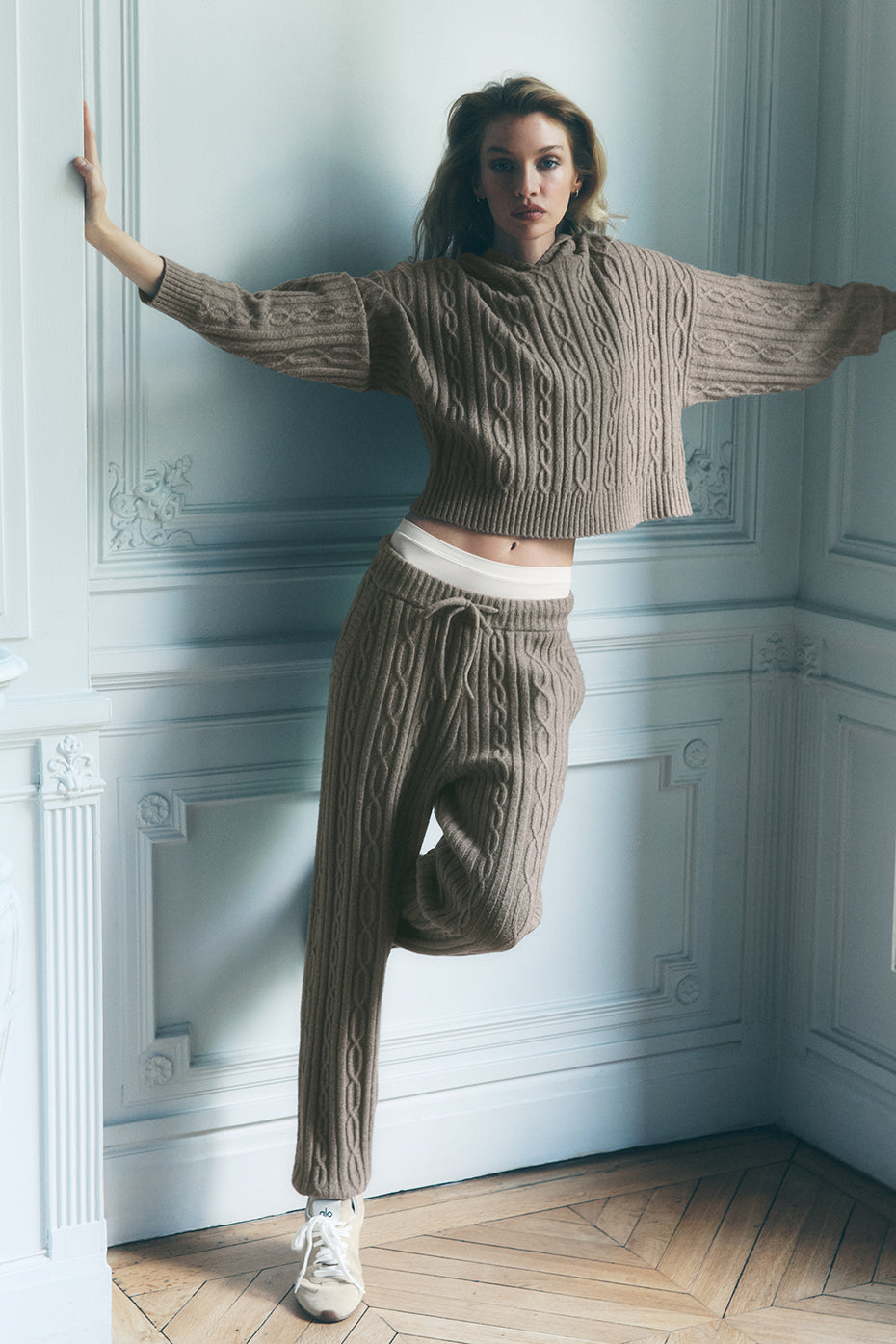 Cable Knit Winter Bliss Pant   Light Cocoa