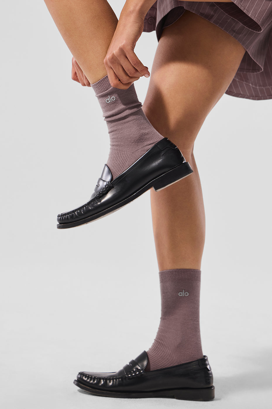 Alternative view of Unisex Half Crew Understated Sock   Mushroom
