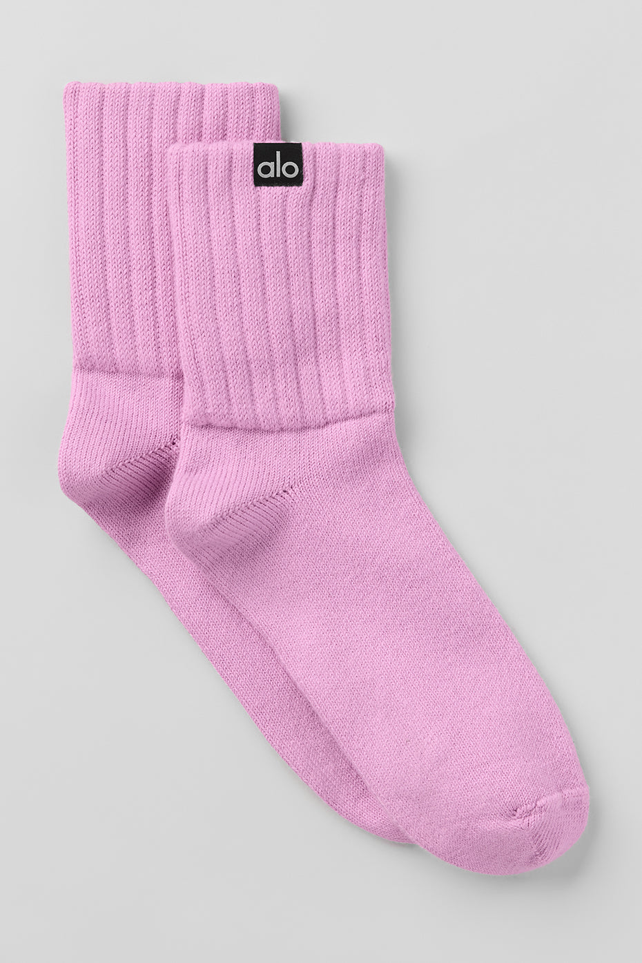 Unisex Half Crew Scrunch Sock   Candy Heart Pink