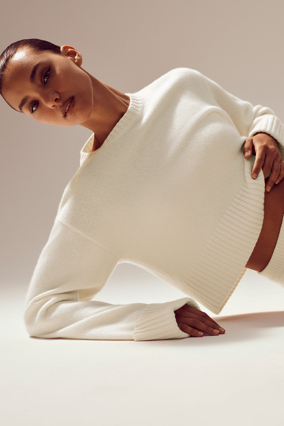 Cashmere Embrace Pullover   Ivory
