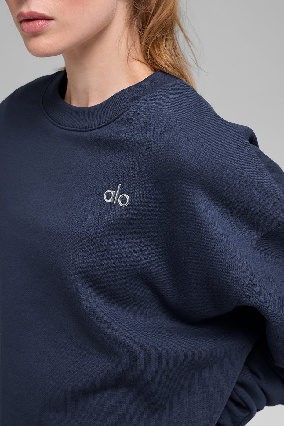 Alternative view of Accolade Crew Neck Pullover   Navy