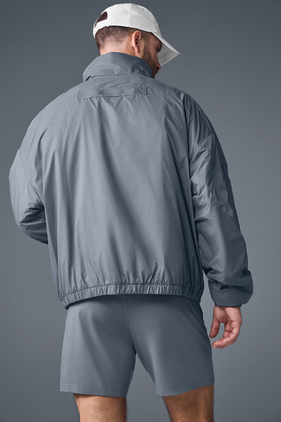 Alternative view of Latitude Light Weight 1/2 Zip Pullover Jacket   Steel Grey