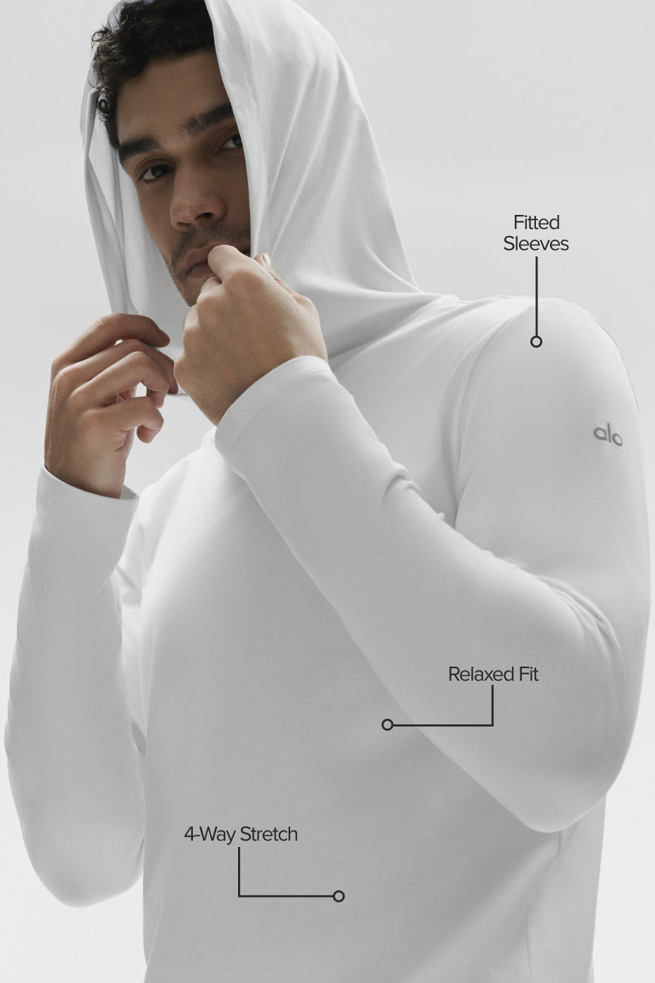 Alternative view of Conquer Reform Long Sleeve With Hood   White