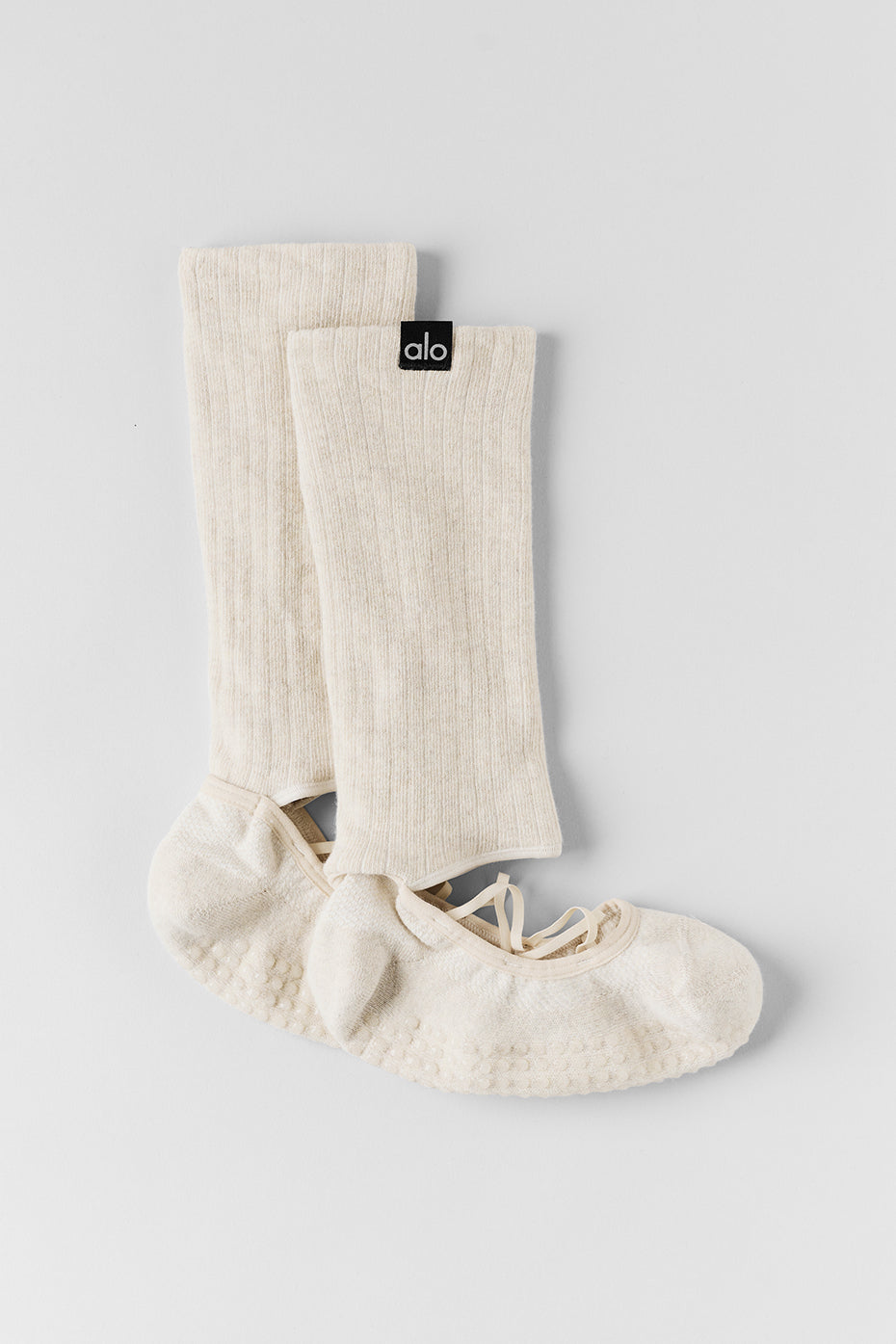 Women's Strappy Siren Grip Sock   Oatmeal Heather