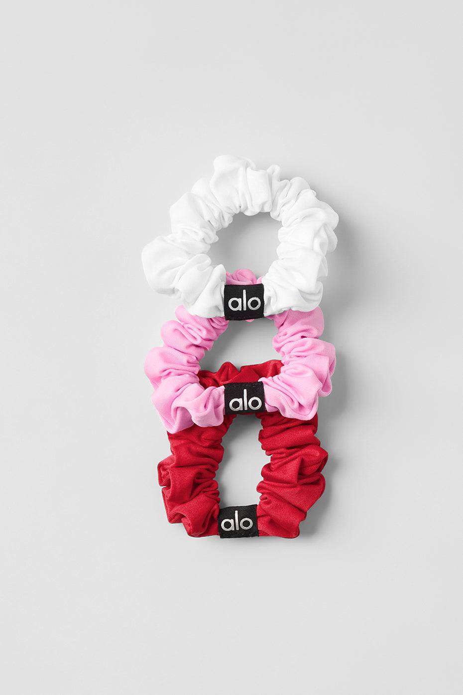Fresh Mini Scrunchie 3 Pack   Bold Red/Sweet Pink/White