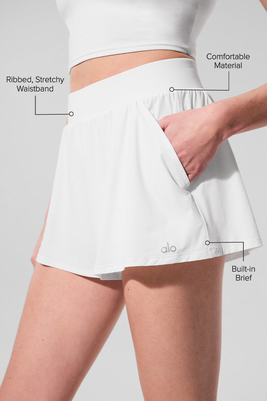 Alternative view of Breezy Short   White