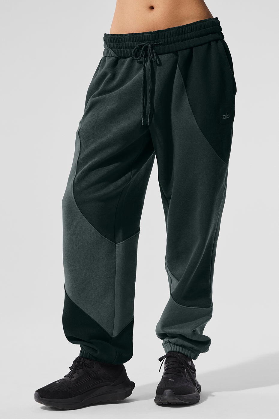 Make Waves Sweatpant   Charcoal Green Tonal