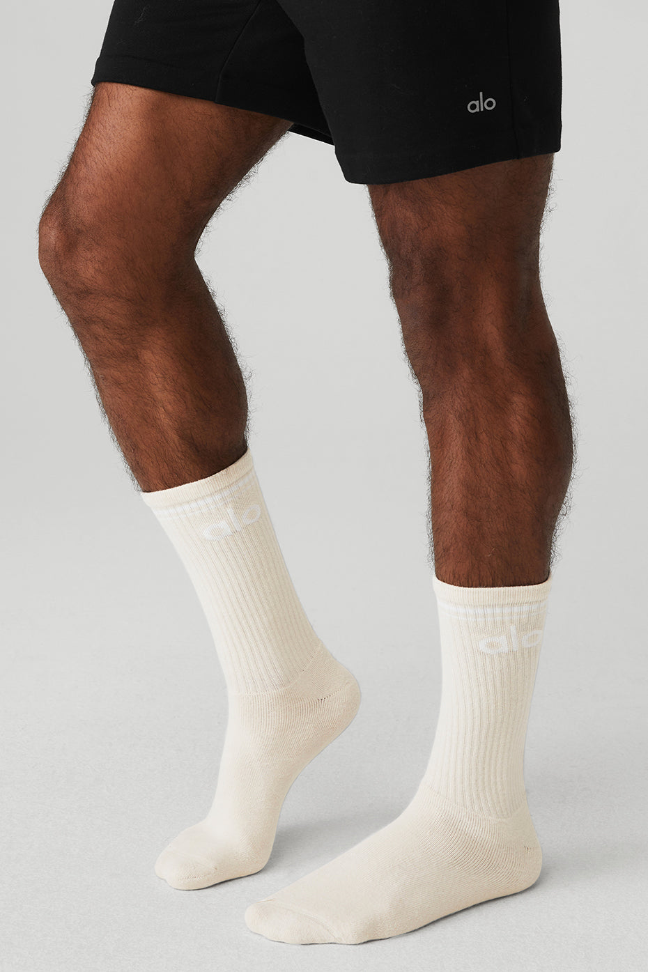 Alternative view of Unisex Throwback Sock   Bone/White
