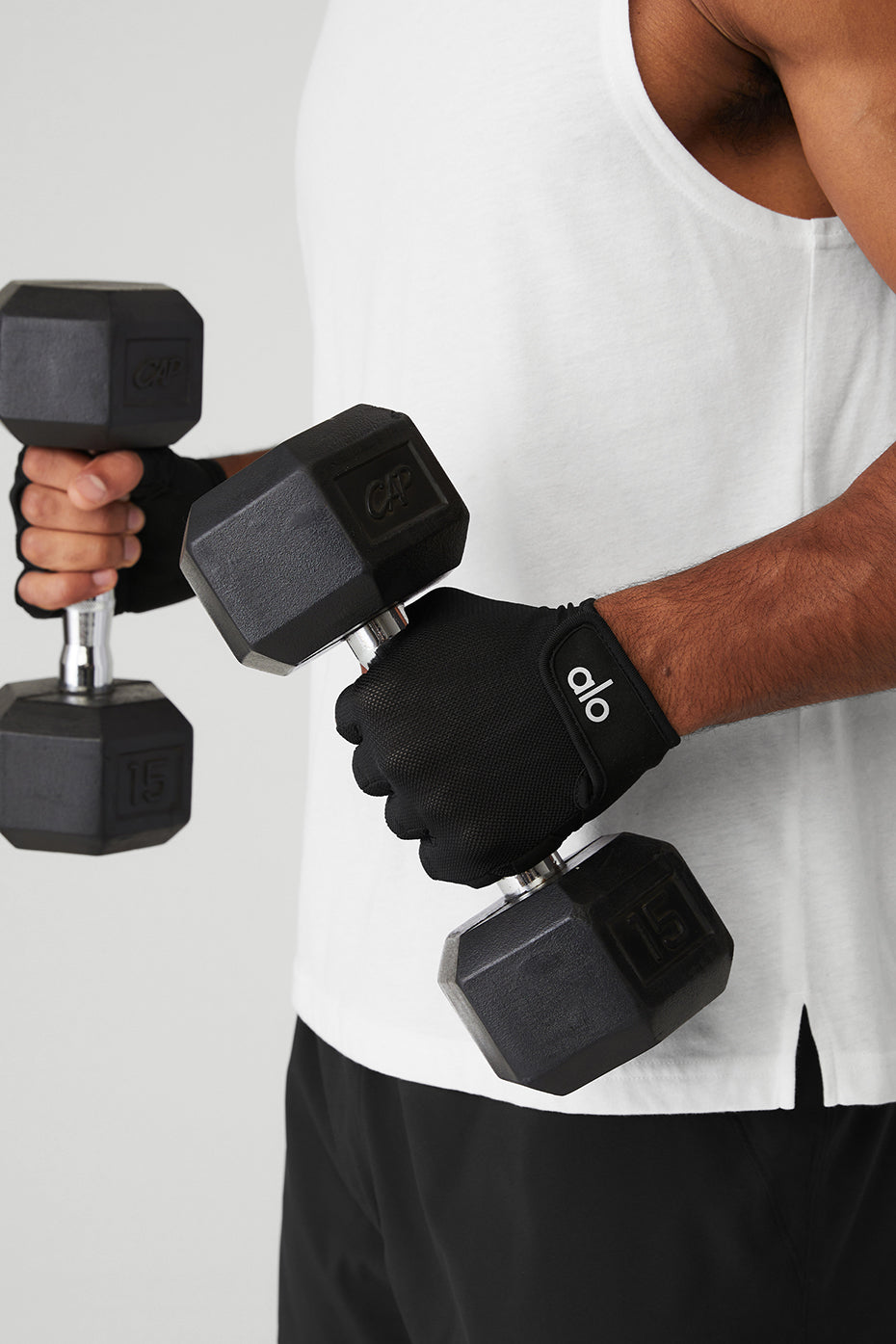 Alternative view of Power Moves Workout Gloves   Black
