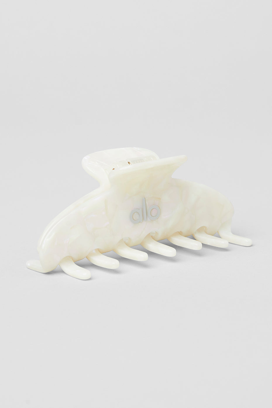 90's Claw Clip   White Pearl