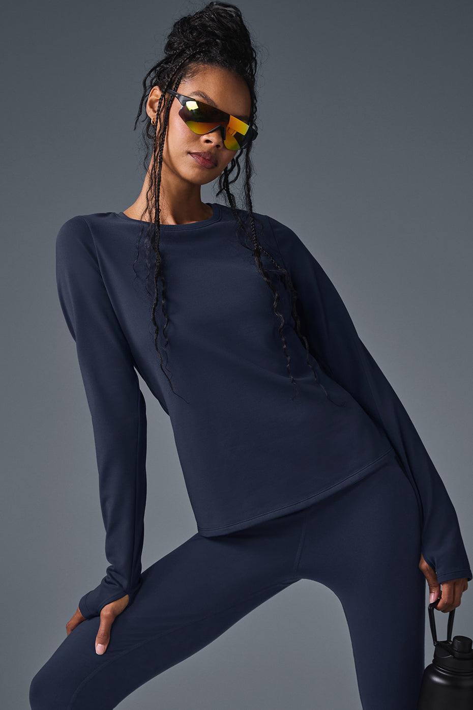 Airbrush Winter Warm Nocturne Long Sleeve   Navy