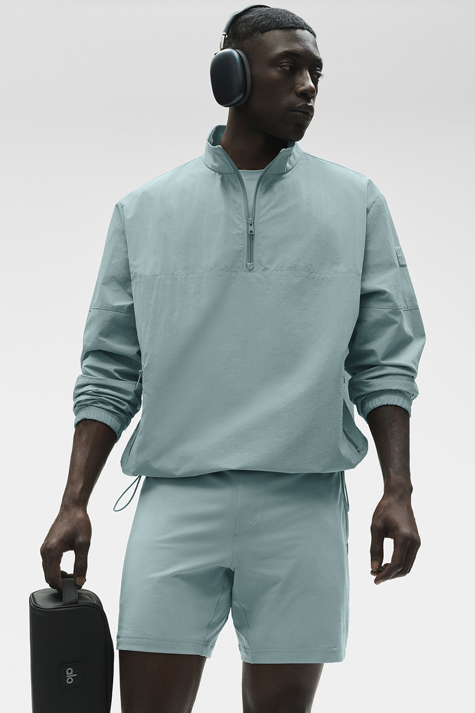Alternative view of Light Weight Takeaway Track Pullover   Desert Sage