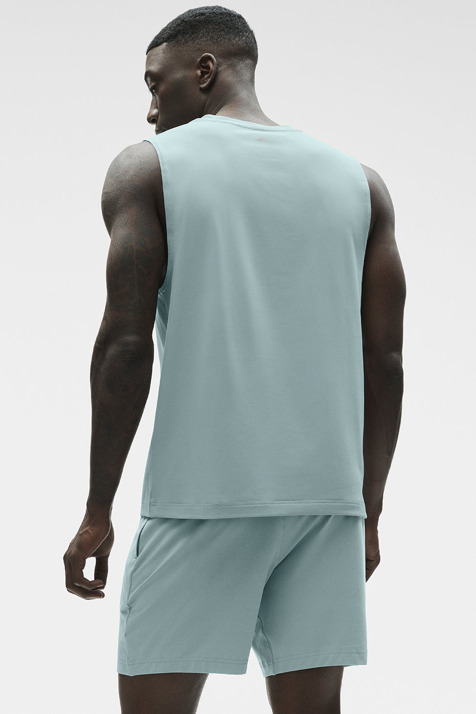 Alternative view of Conquer Muscle Tank   Desert Sage