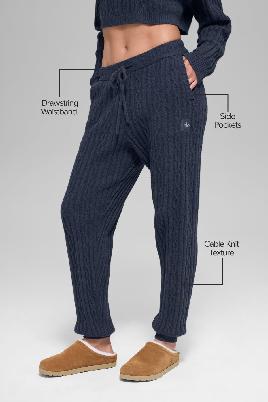 Alternative view of Cable Knit Winter Bliss Pant   Navy