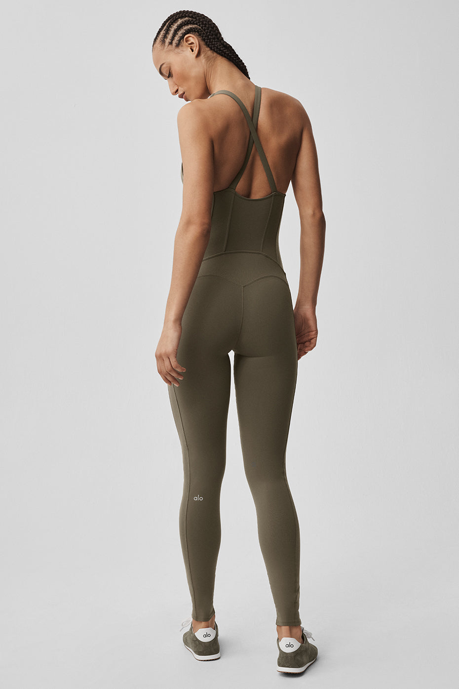 Alternative view of Airbrush Sparks Fly Corset Onesie   Olive Tree