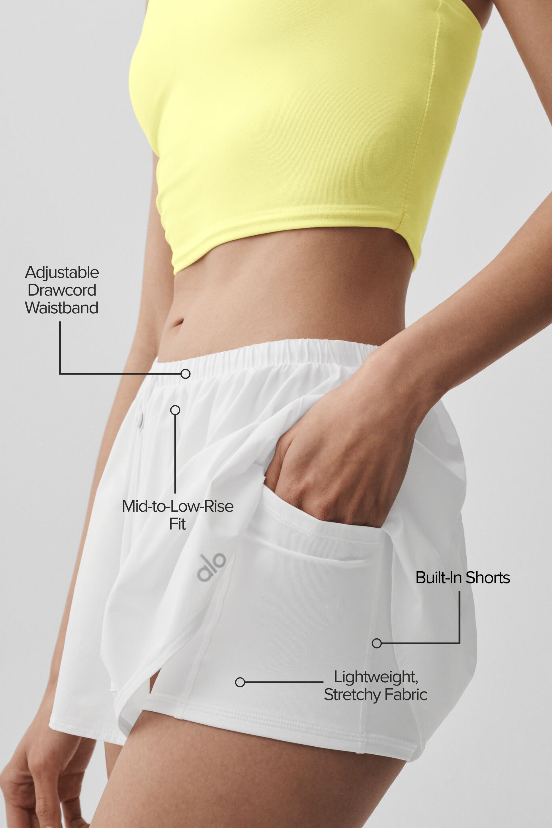 Alternative view of Breezy Tennis Skirt   White