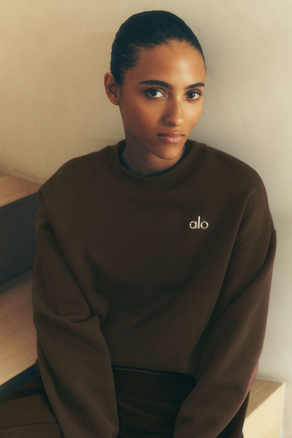 Accolade Crew Neck Pullover   Espresso