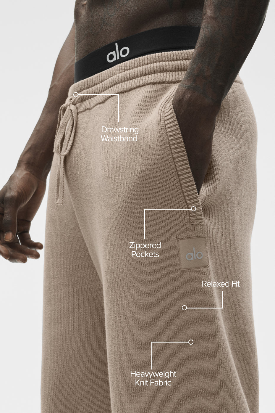Alternative view of Scholar Straight Leg Sweatpant   Gravel