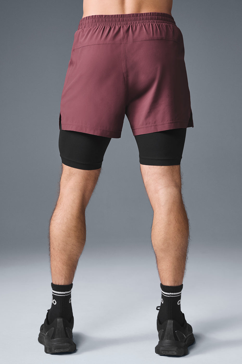 Alternative view of 5" Revival 2 in 1 Short   Burgundy Truffle/Black