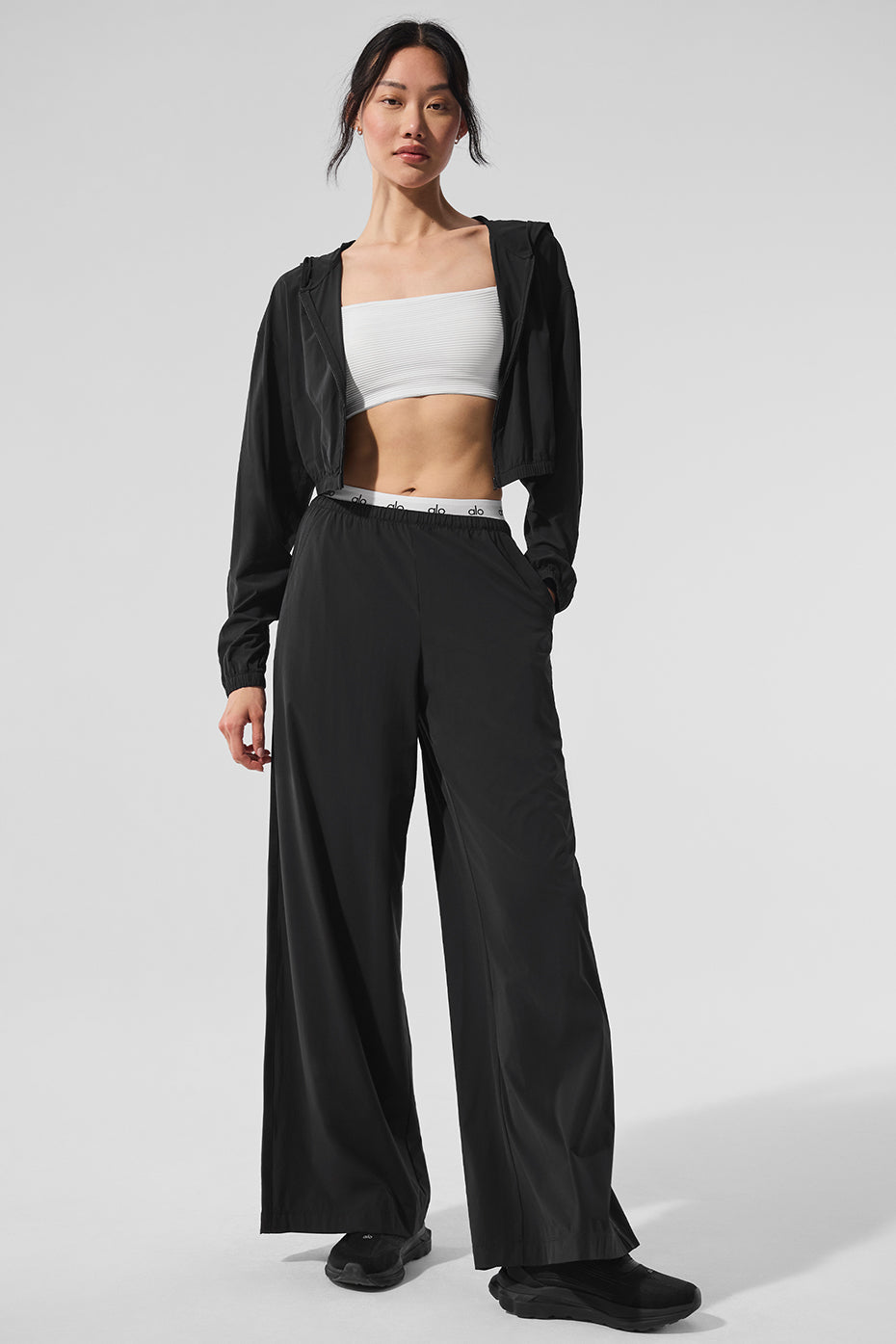 Breezy Wide Leg Pant (Long)   Black