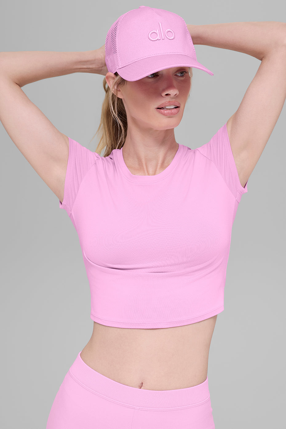 Alternative view of District Trucker Hat   Candy Heart Pink