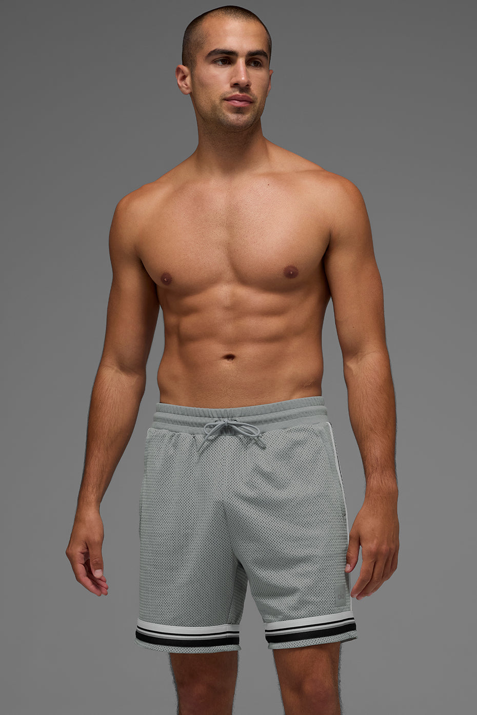 7" Key Mesh Basketball Short   Lunar Grey