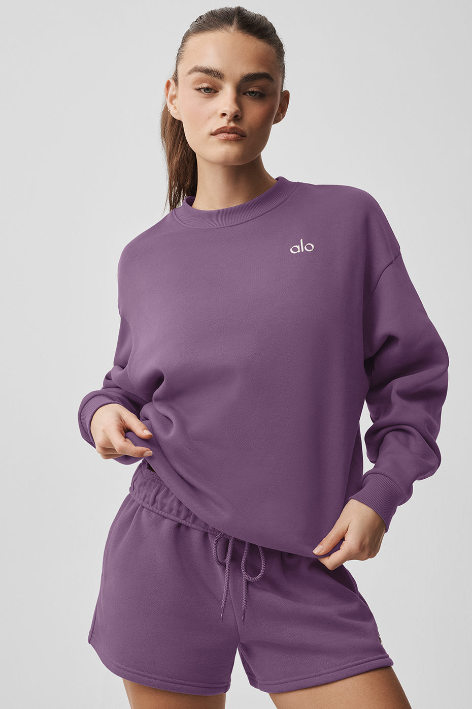 Accolade Crew Neck Pullover   Plum Kiss