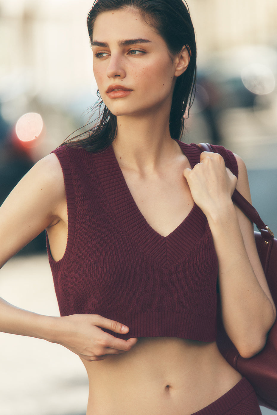 Supernatural Sweater Tank   Burgundy