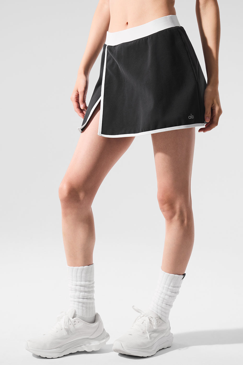 Airbrush Streamlined Skirt   Black/White