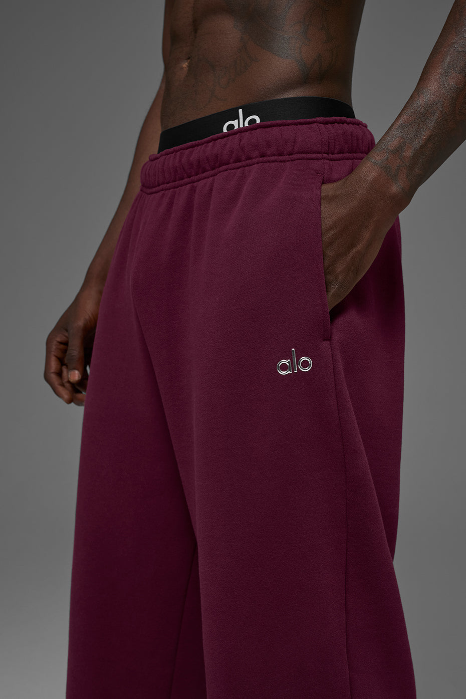Alternative view of Accolade Straight Leg Sweatpant   Burgundy